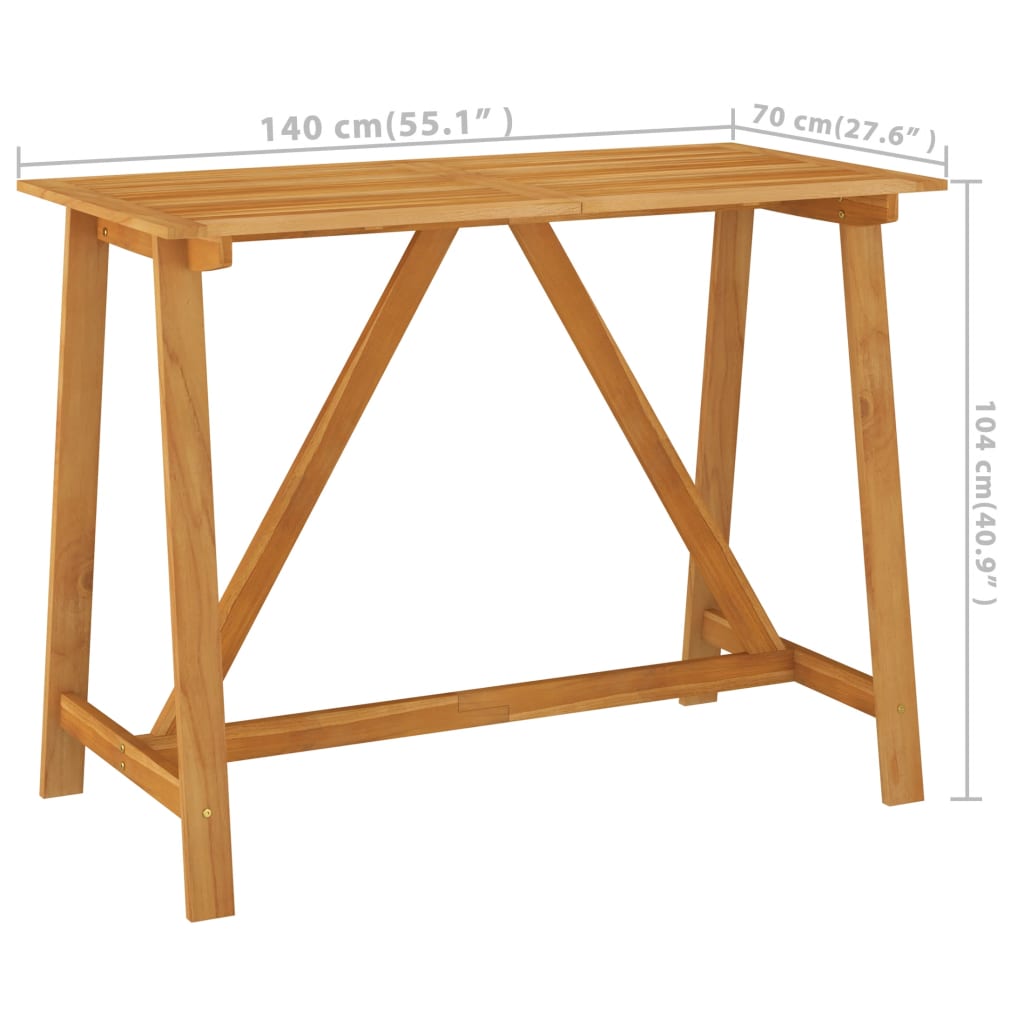 7 Piece Garden Bar Set Grey