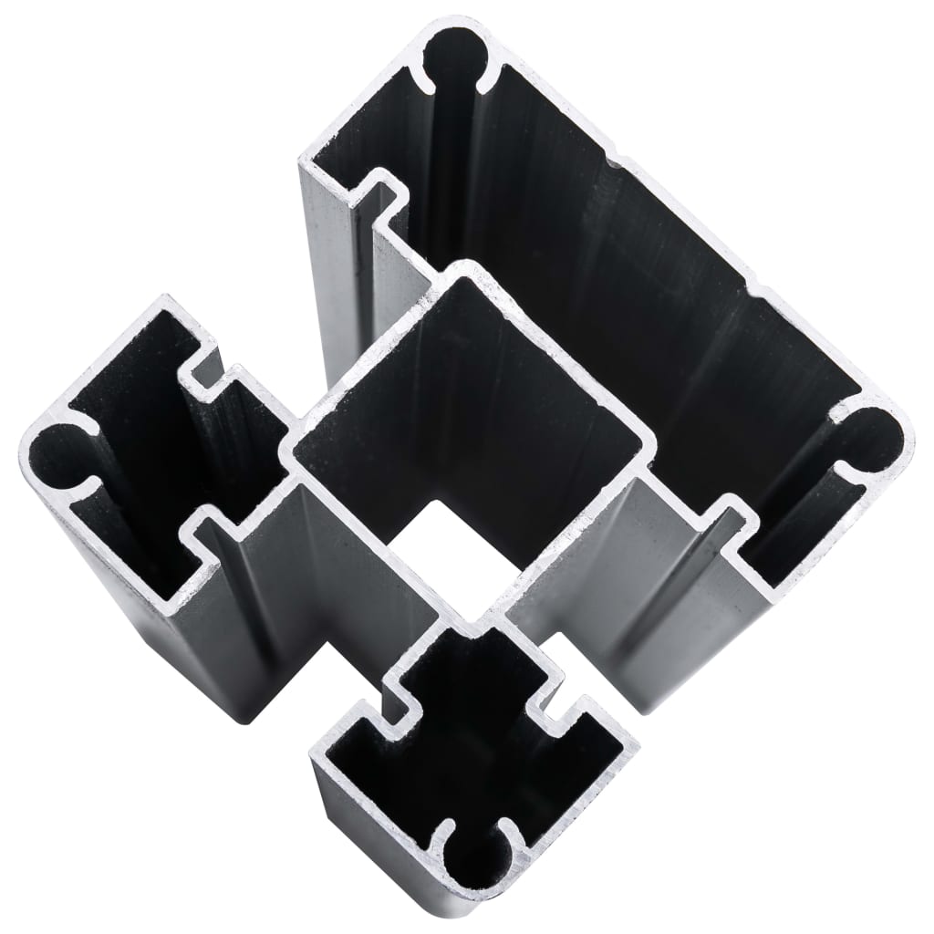 Fence Panel Set WPC 699x186 cm Black