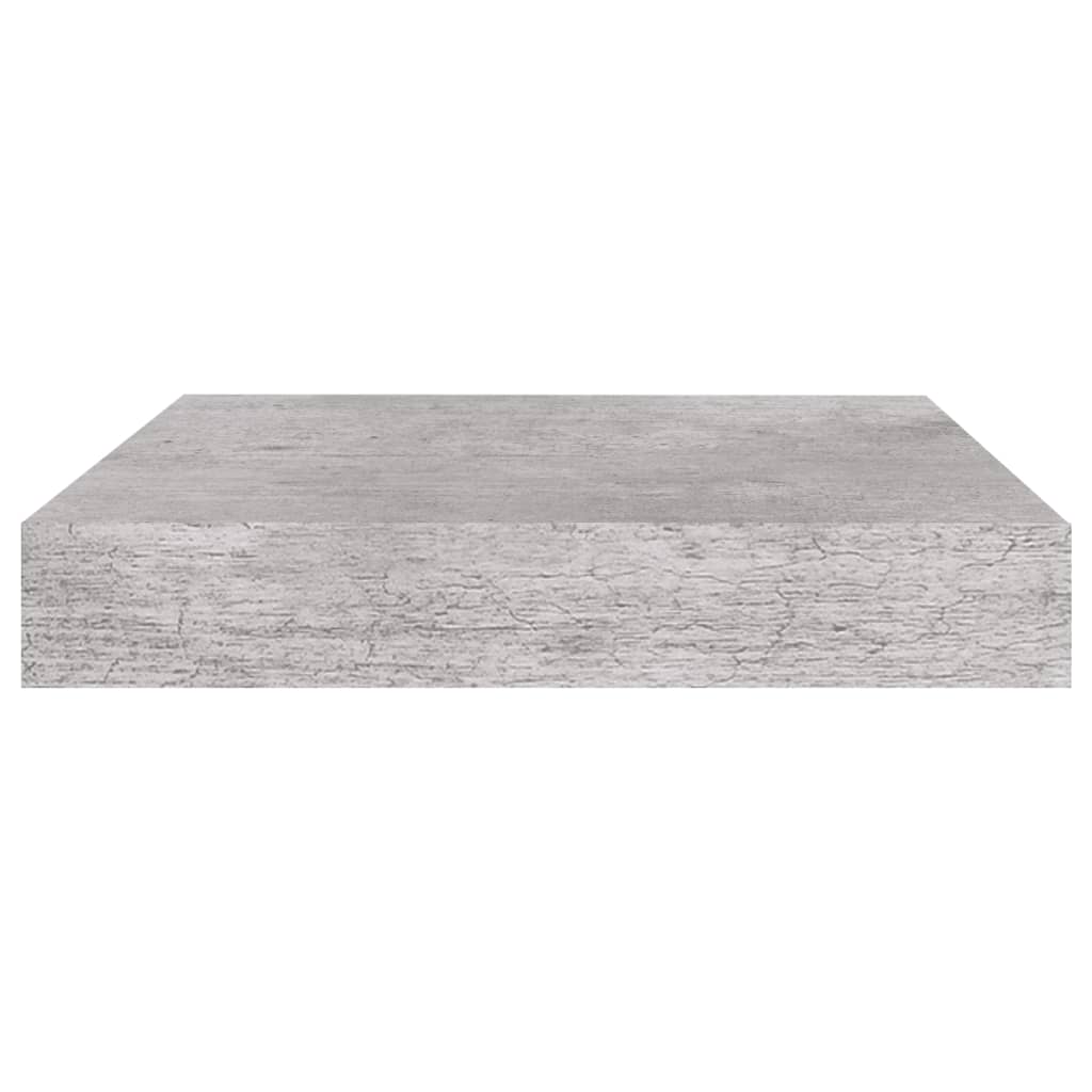Floating Wall Shelf Concrete Grey 23x23.5x3.8 cm MDF
