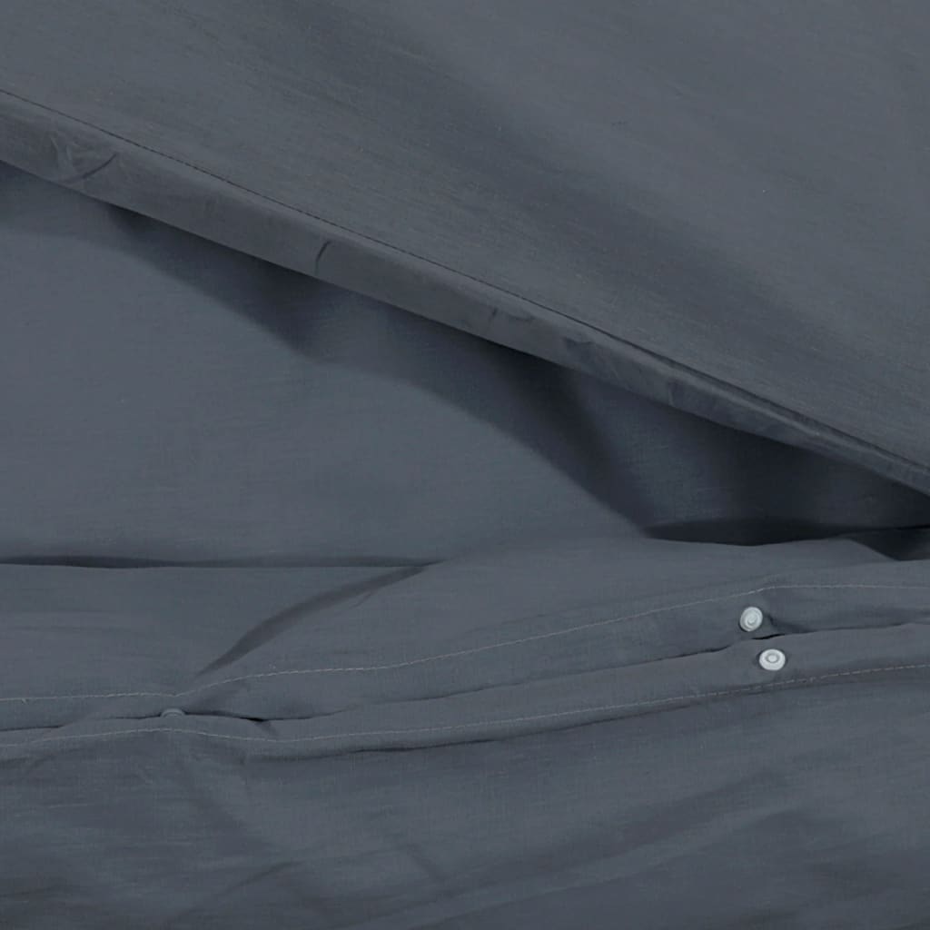 Duvet Cover Set Anthracite 200x220 cm Light-weight Microfiber