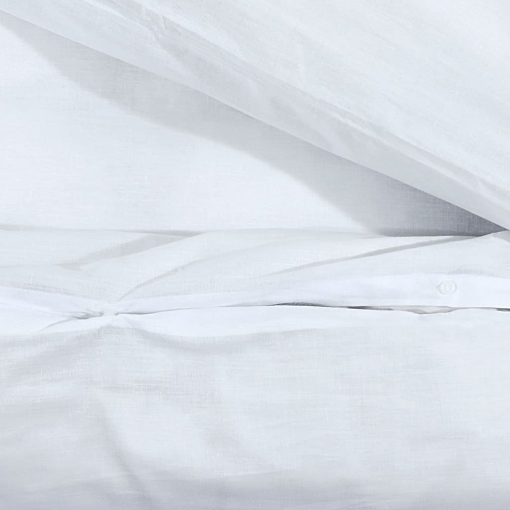 Duvet Cover Set White 220x240 cm Light-weight Microfiber