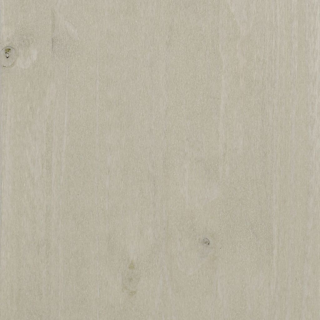 Bedside Cabinet HAMAR White 40x35x62 cm Solid Wood Pine