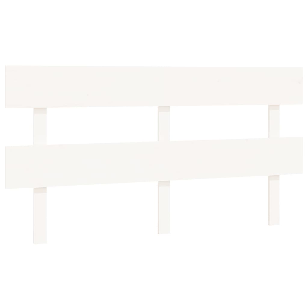 Bed Headboard White 154x3x81 cm Solid Wood Pine
