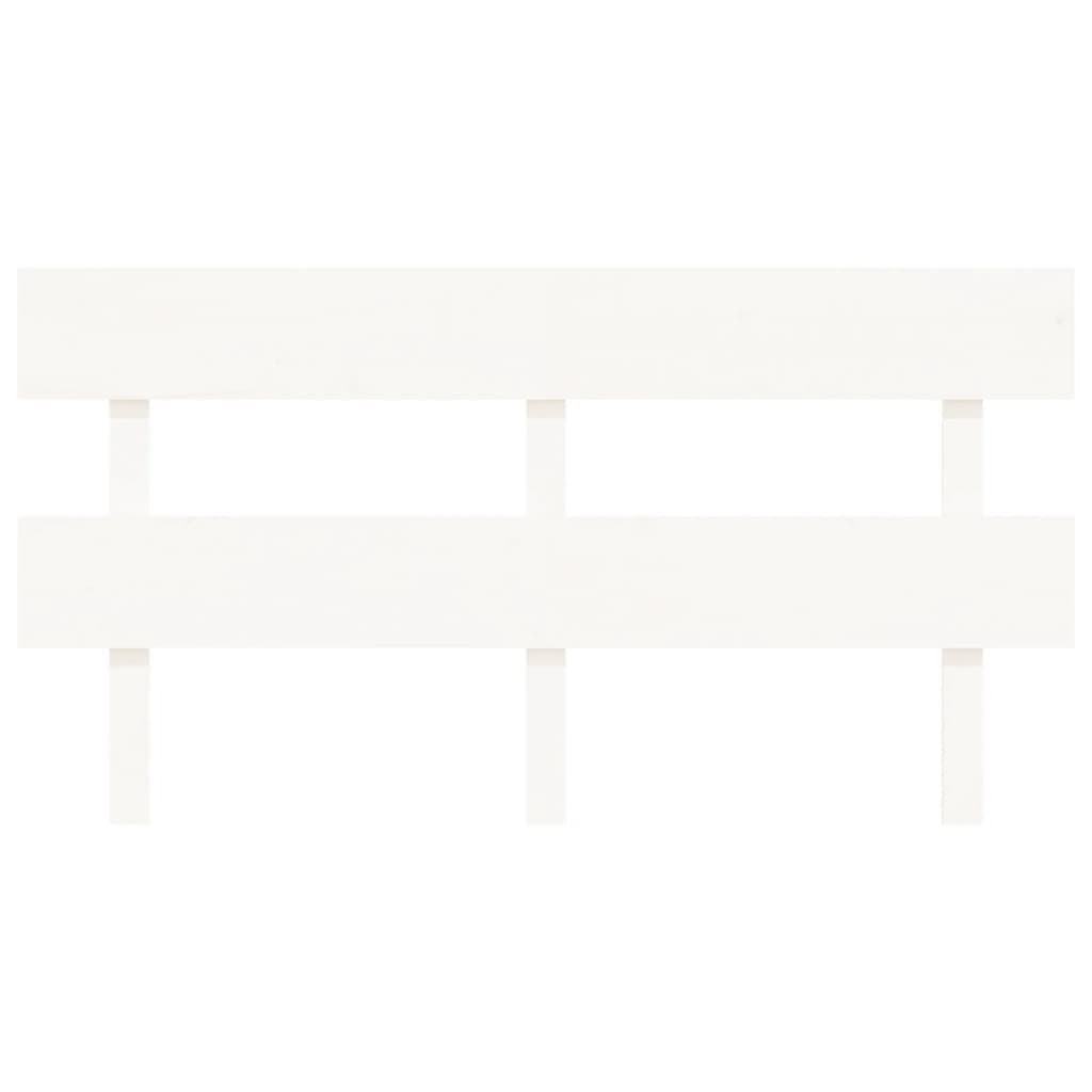 Bed Headboard White 154x3x81 cm Solid Wood Pine