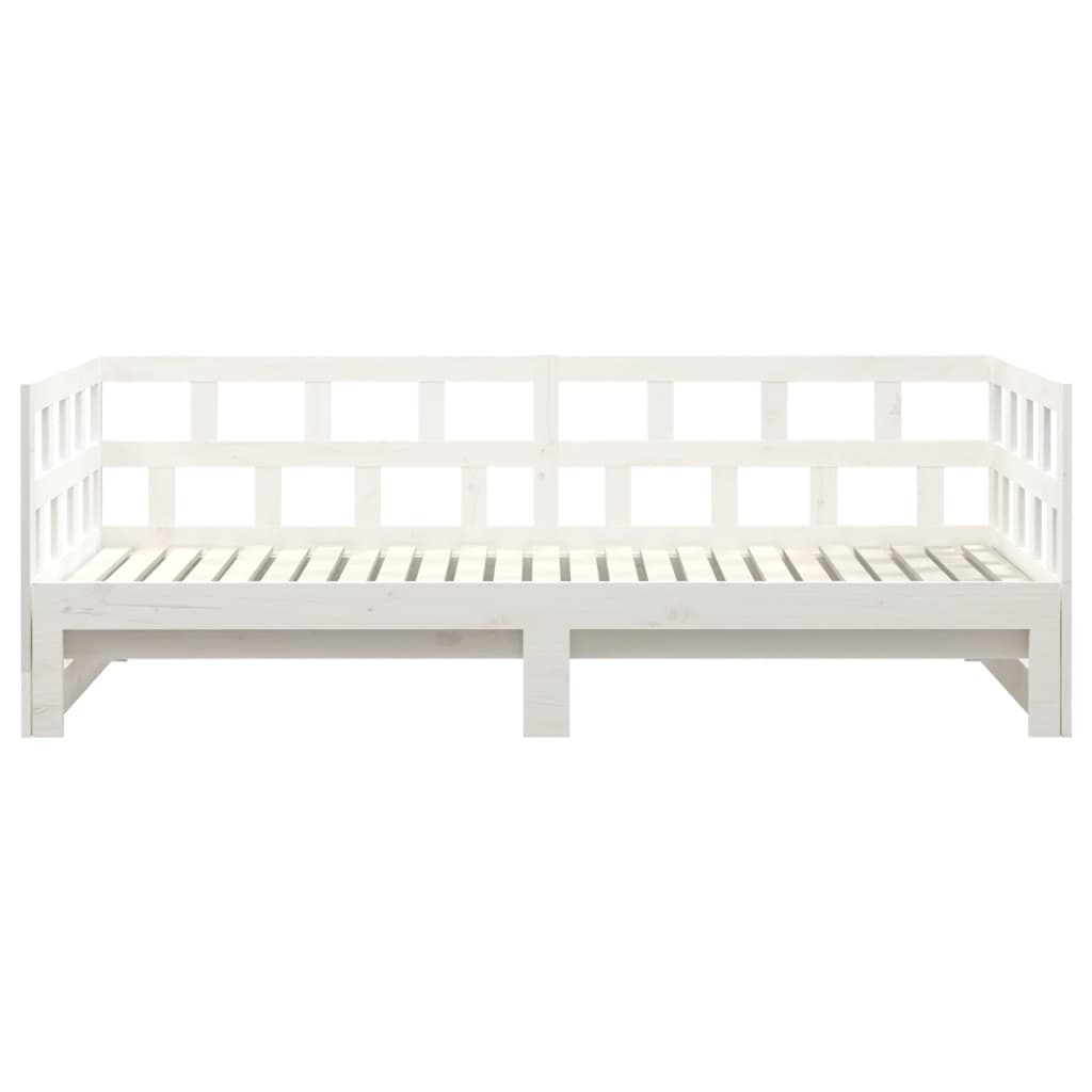 Pull-out Day Bed without Mattress White 2x(90x200) cm