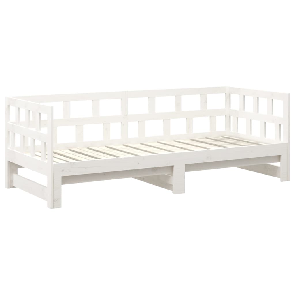 Pull-out Day Bed without Mattress White 2x(90x200) cm