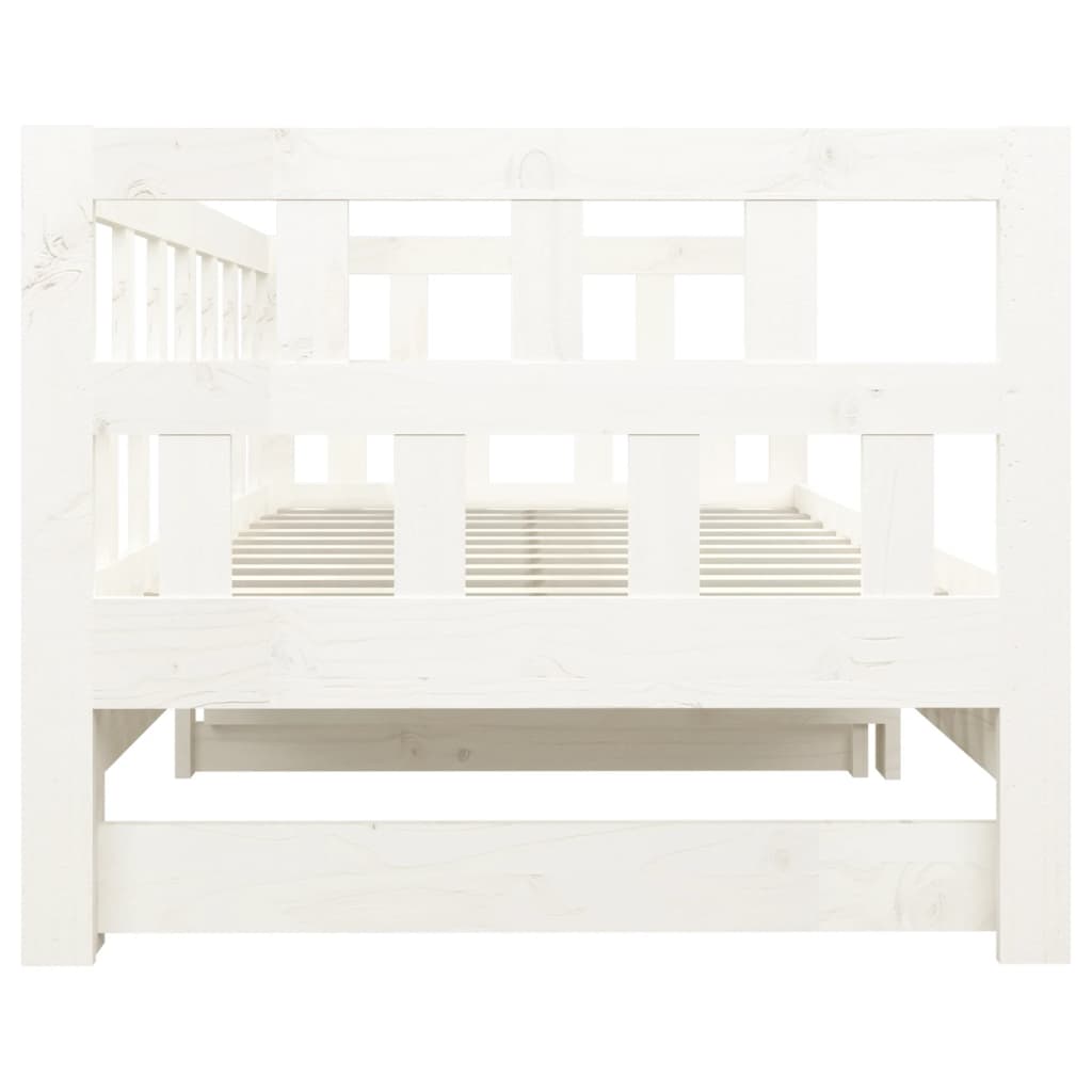Pull-out Day Bed without Mattress White 2x(90x200) cm