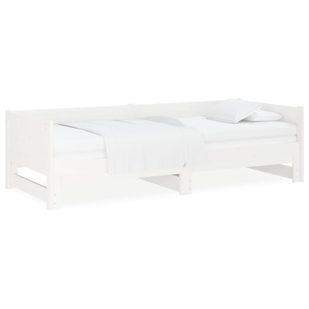 Pull-out Day Bed without Mattress White 2x(80x200) cm