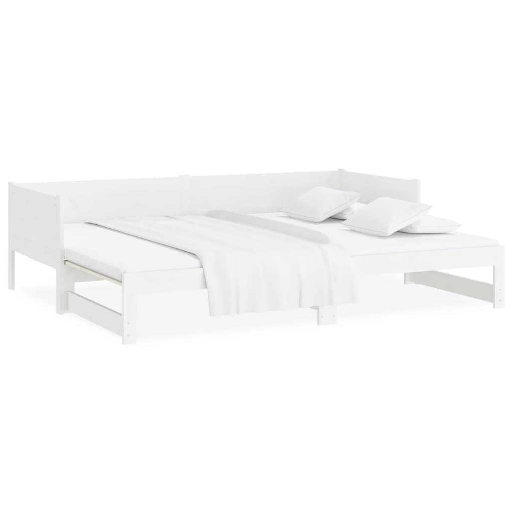 Pull-out Day Bed without Mattress White 2x(80x200) cm