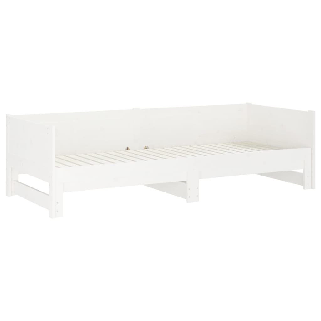 Pull-out Day Bed without Mattress White 2x(80x200) cm