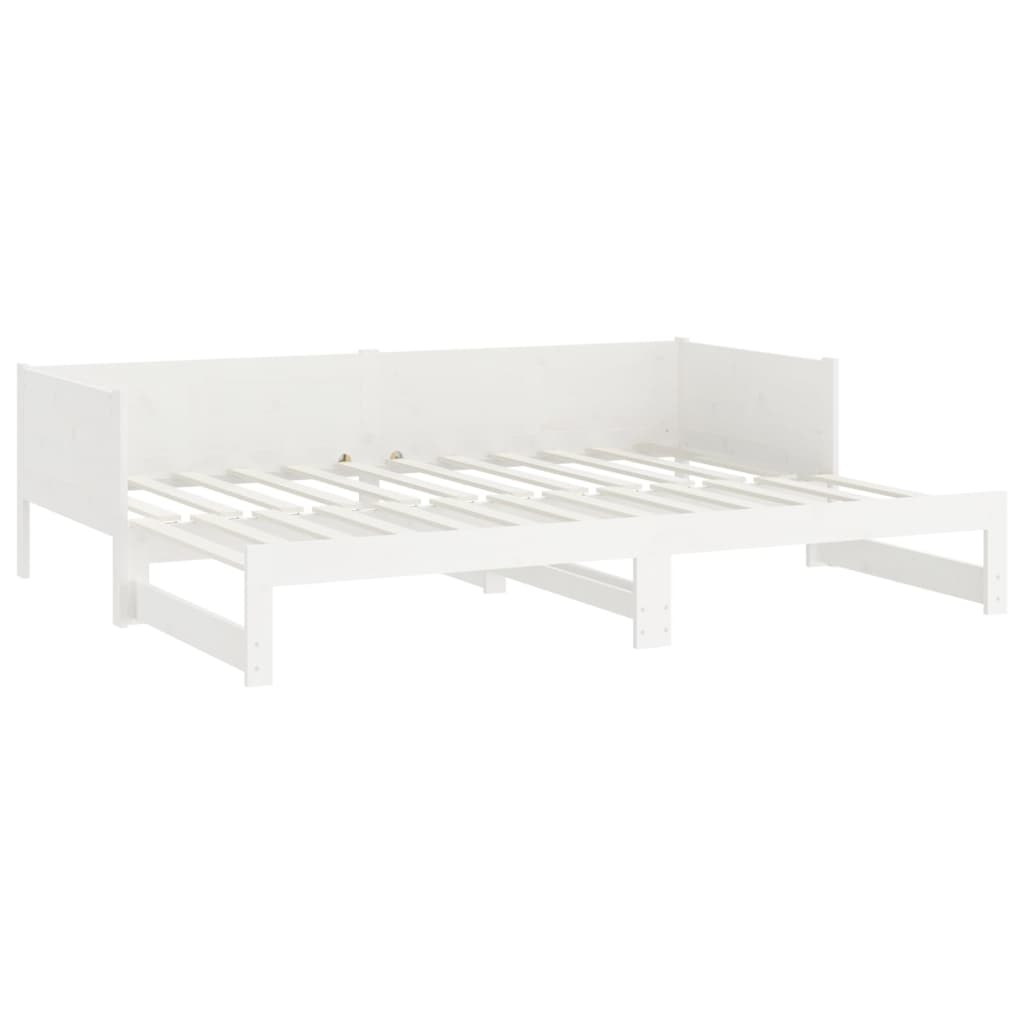 Pull-out Day Bed without Mattress White 2x(80x200) cm