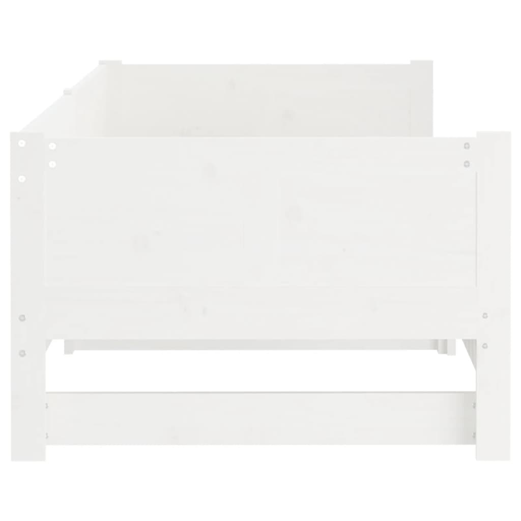 Pull-out Day Bed without Mattress White 2x(80x200) cm