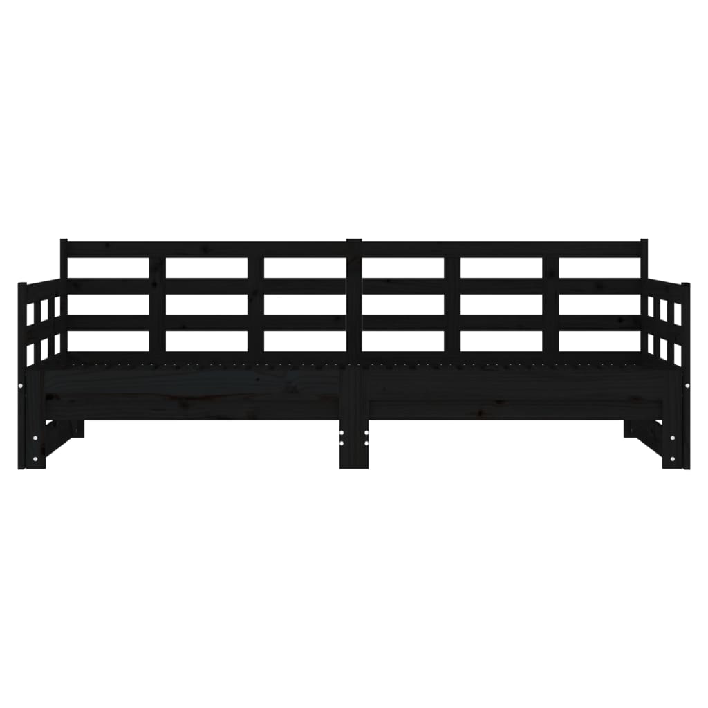 Pull-out Day Bed without Mattress Black 2x(80x200) cm