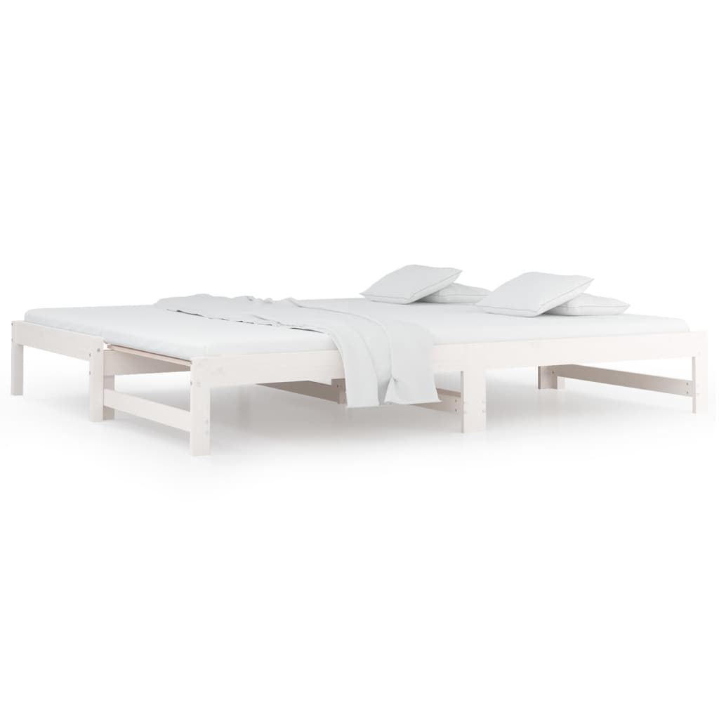 Pull-out Day Bed without Mattress White 2x(80x200) cm