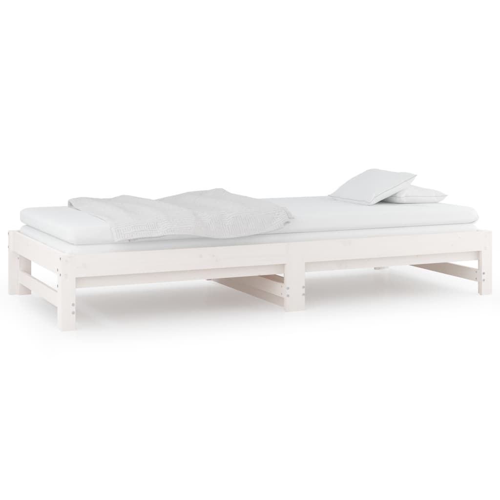 Pull-out Day Bed without Mattress White 2x(80x200) cm