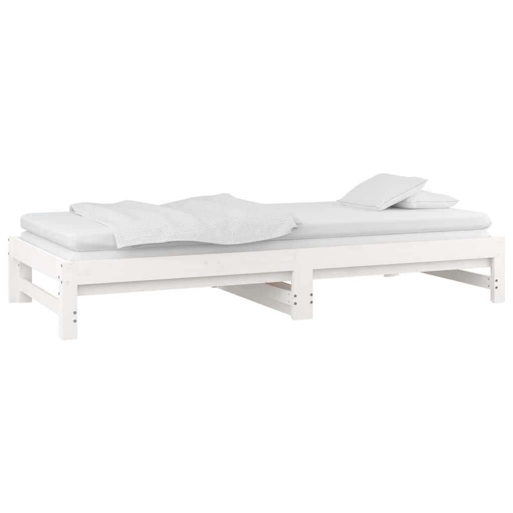 Pull-out Day Bed without Mattress White 2x(80x200) cm