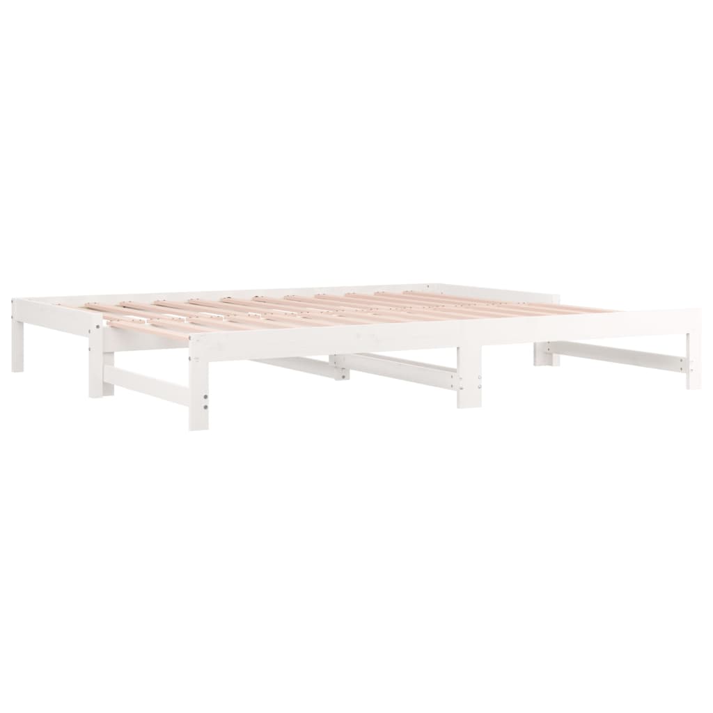 Pull-out Day Bed without Mattress White 2x(80x200) cm