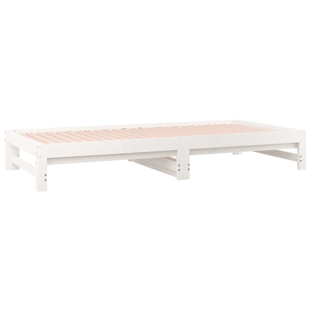 Pull-out Day Bed without Mattress White 2x(80x200) cm