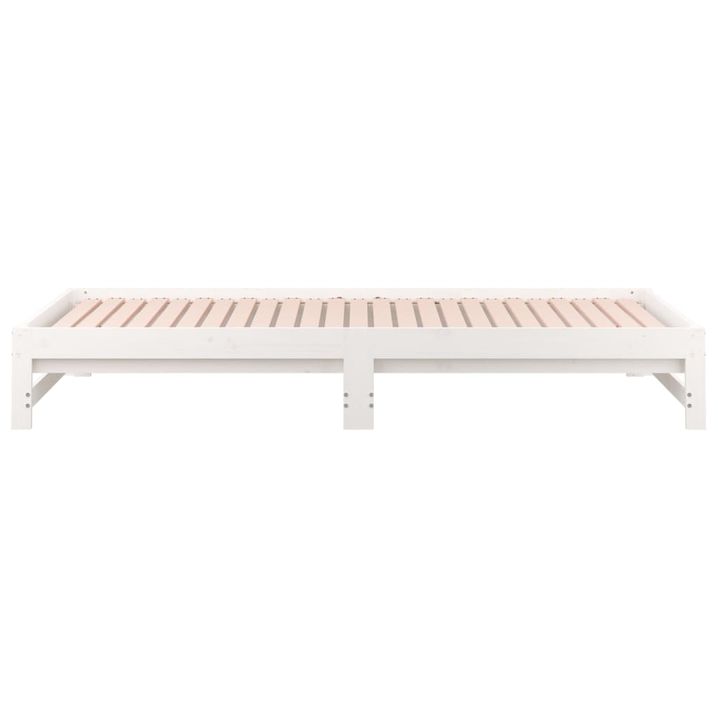 Pull-out Day Bed without Mattress White 2x(80x200) cm