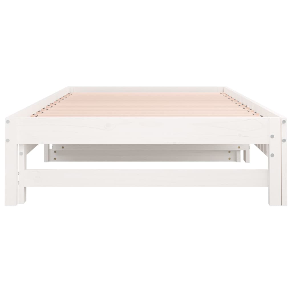 Pull-out Day Bed without Mattress White 2x(80x200) cm
