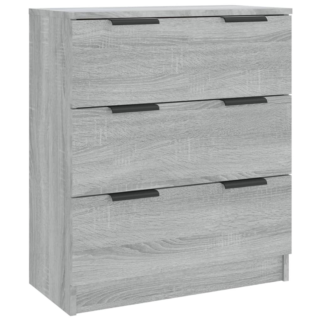 3 Piece Sideboards Grey Sonama Engineered Wood