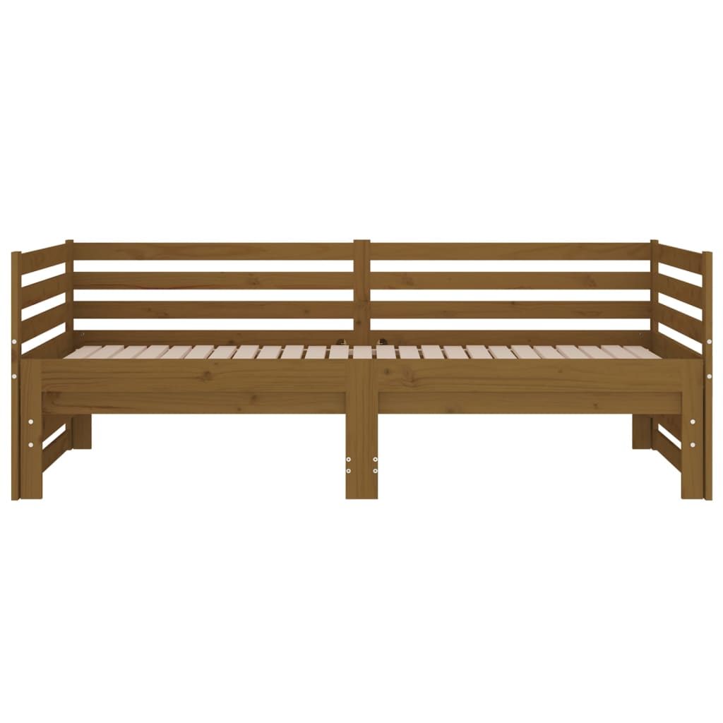 Pull-out Day Bed without Mattress Honey Brown 2x(90x190)cm