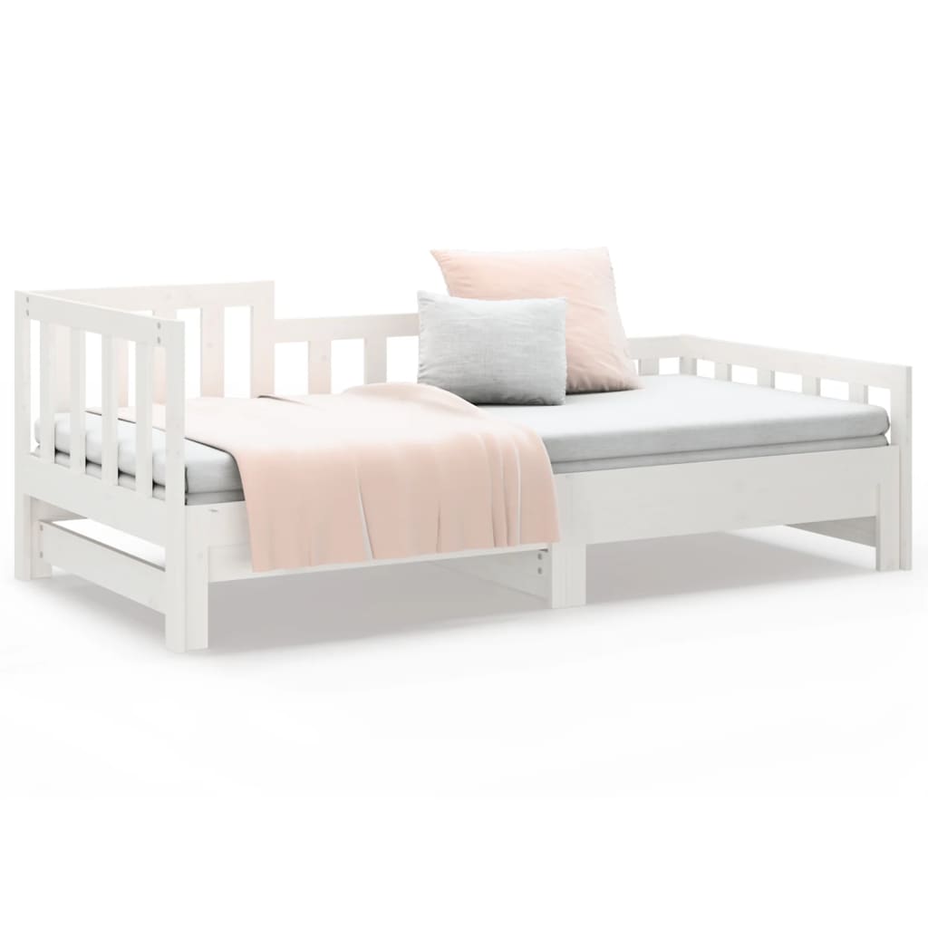 Pull-out Day Bed without Mattress White 2x(80x200) cm