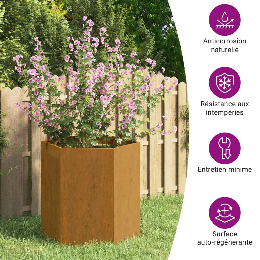 Planter Rusty 40x40x45 cm Corten Steel