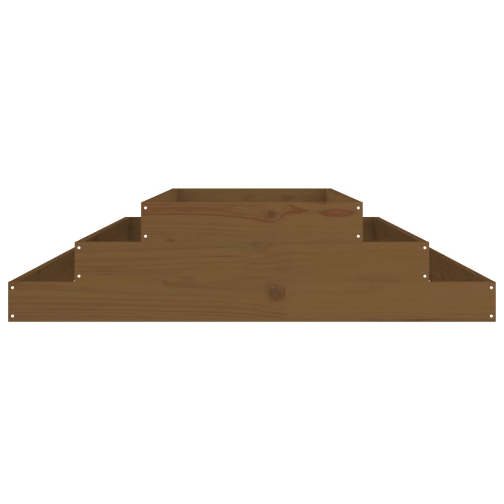 Planter Honey Brown 110x110x27 cm Solid Wood Pine