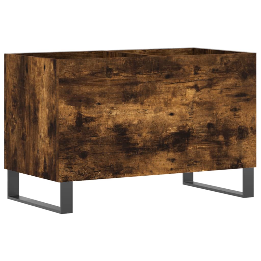 Record Cabinet Smoked Oak 74.5x38x48 cm Engineered Wood