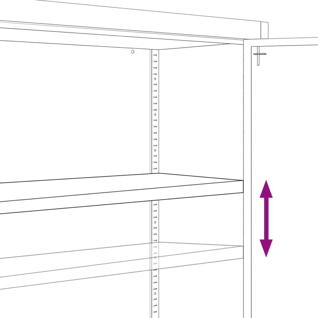 File Cabinet Anthracite 90x40x70 cm Steel