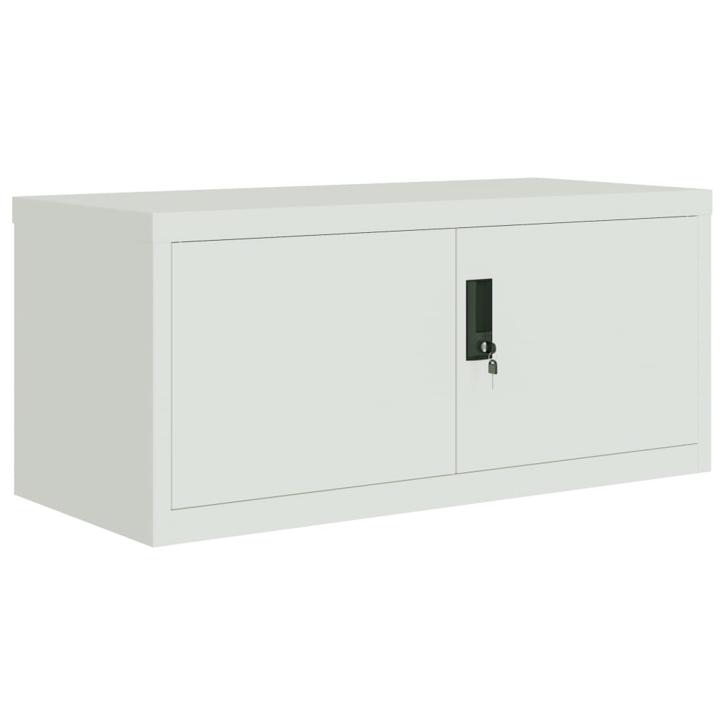 File Cabinet Light Grey 90x40x220 cm Steel
