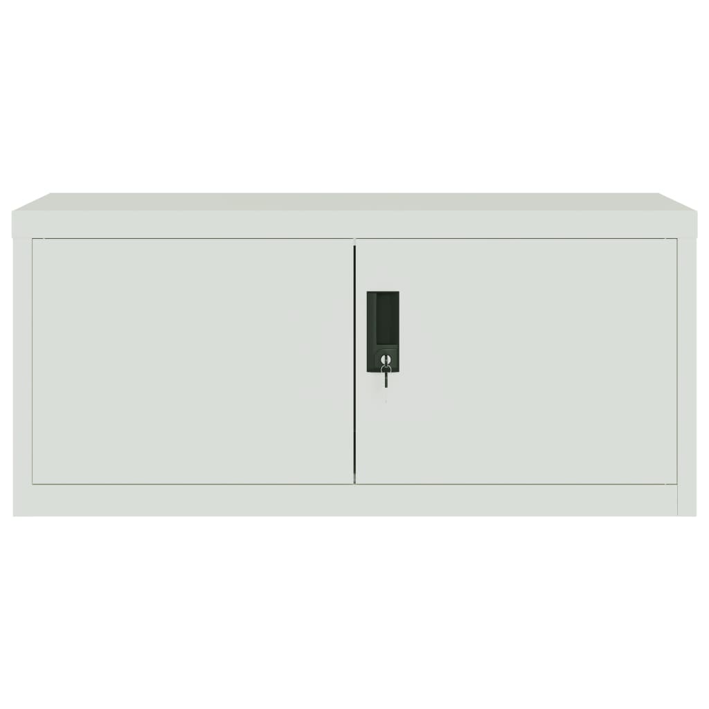 File Cabinet Light Grey 90x40x220 cm Steel