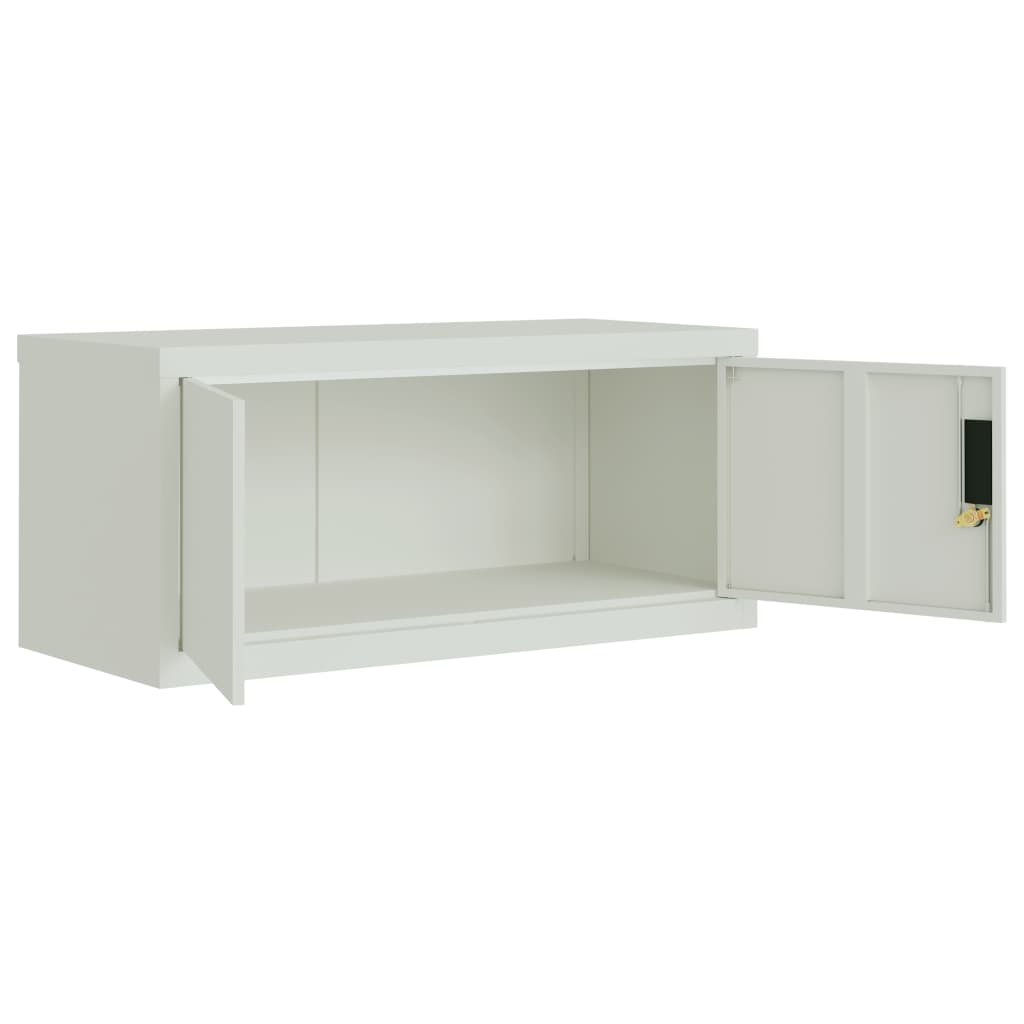 File Cabinet Light Grey 90x40x220 cm Steel