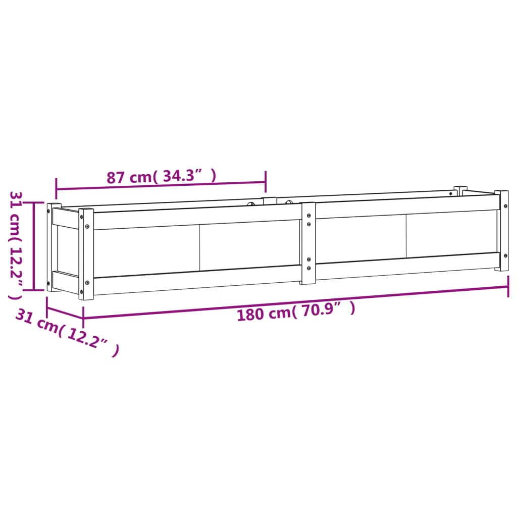 Garden Planters 2 pcs Solid Wood Douglas