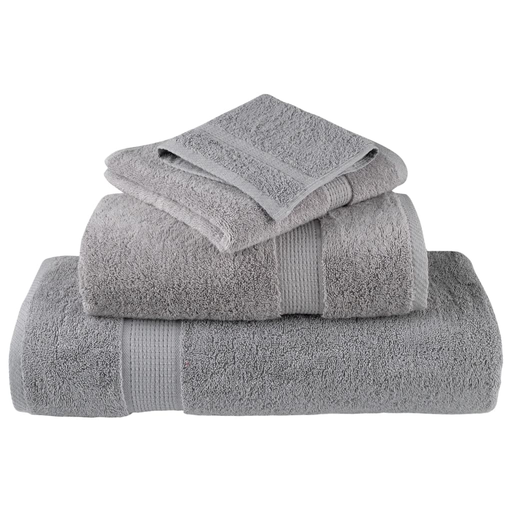 Premium Towels SOLUND 2pcs Grey 100x200cm 600gsm