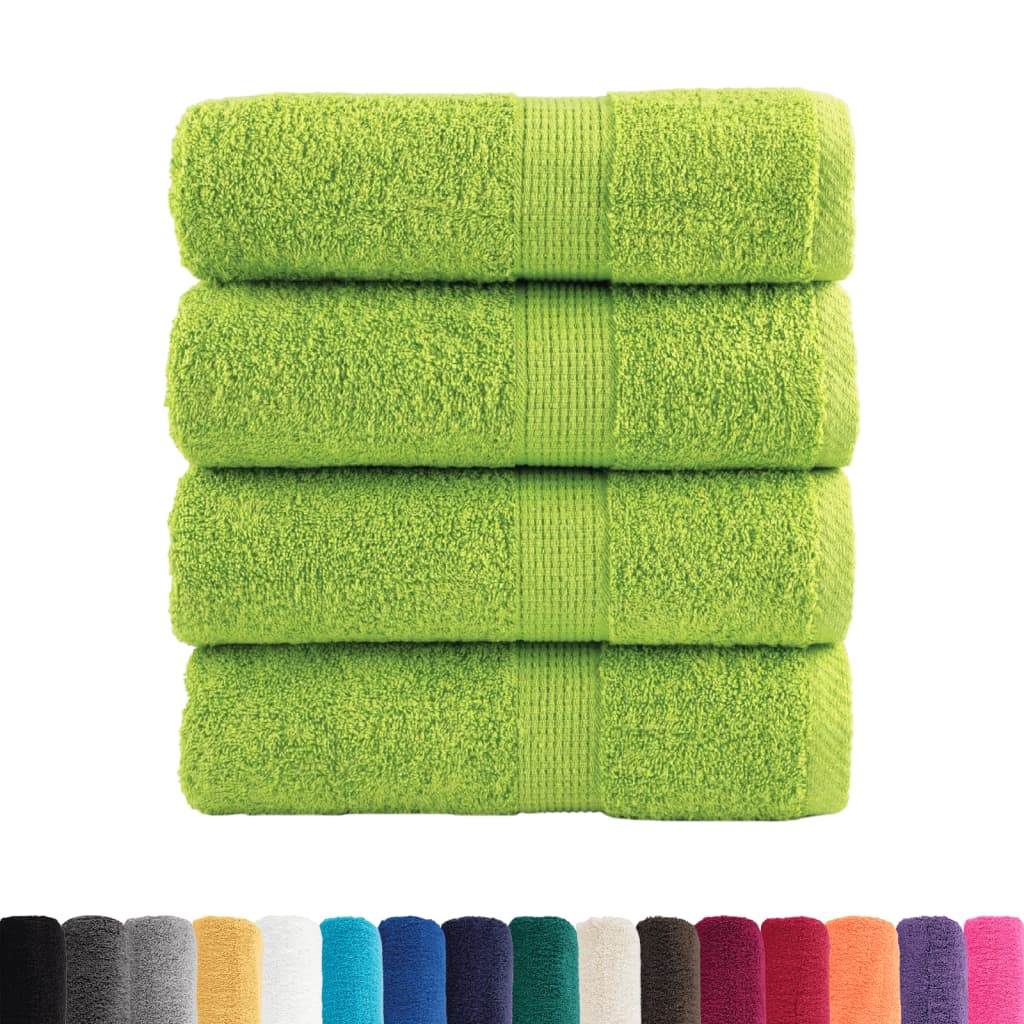 Premium Wash Towels SOLUND 4 pcs Apple Green 30x30 cm 600 gsm