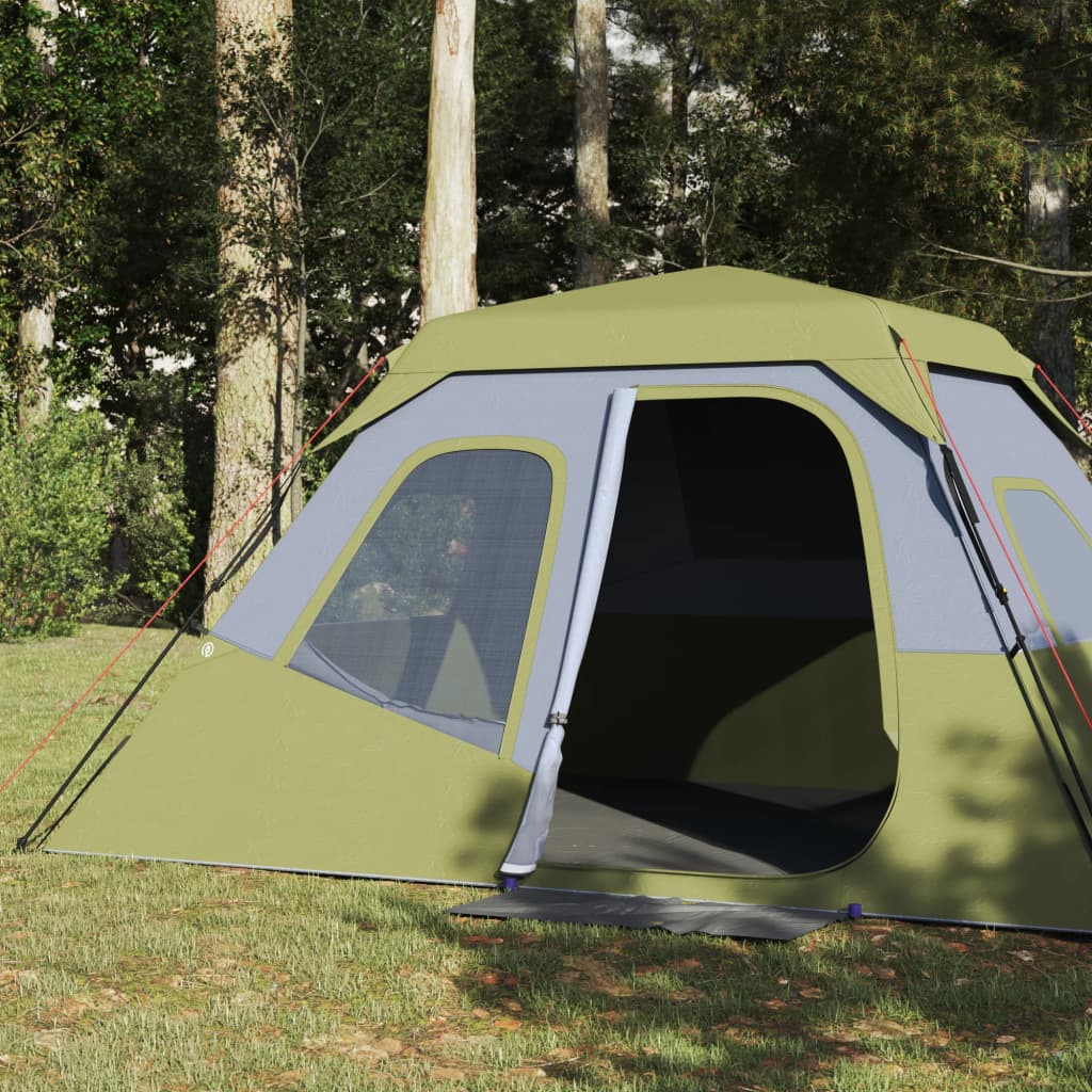 Family Tent 6-Person Blue Quick Release Waterproof