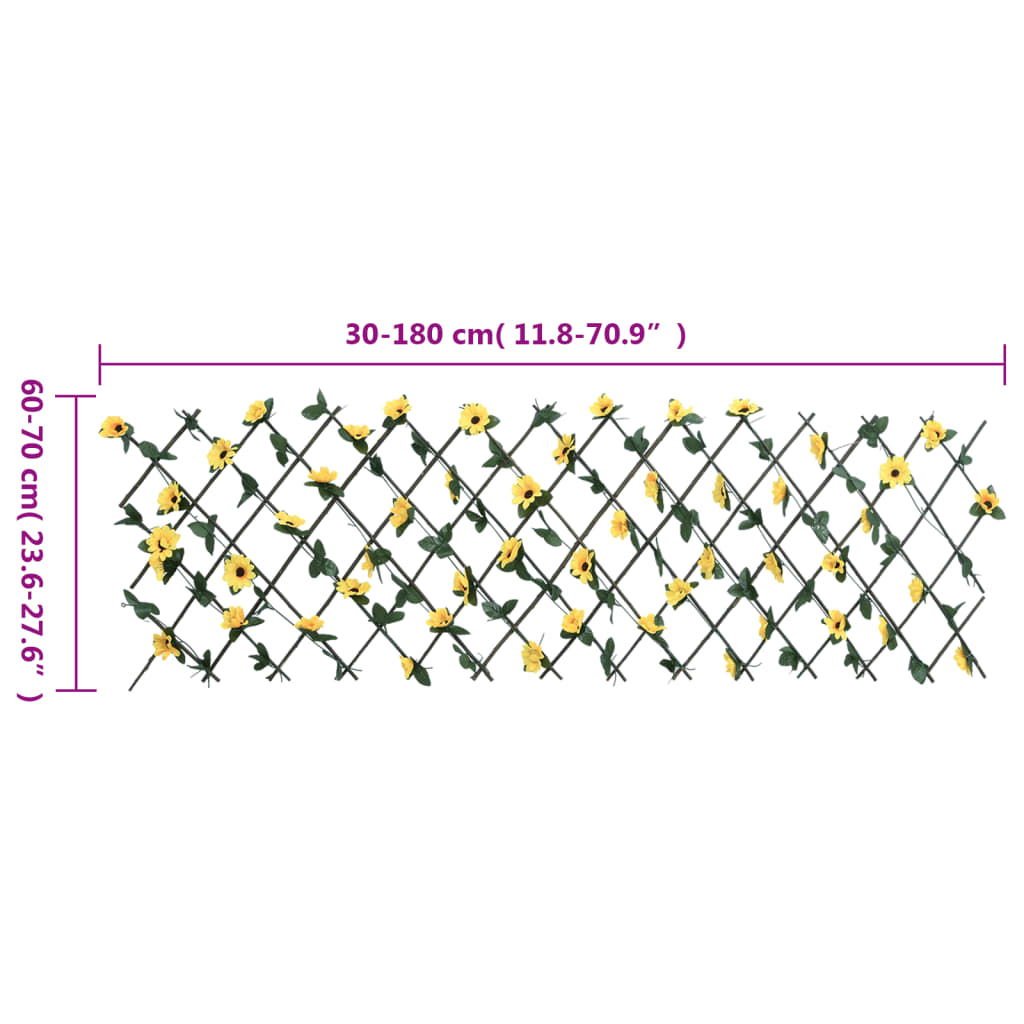 Artificial Ivy Trellis Expandable Yellow 180x60 cm