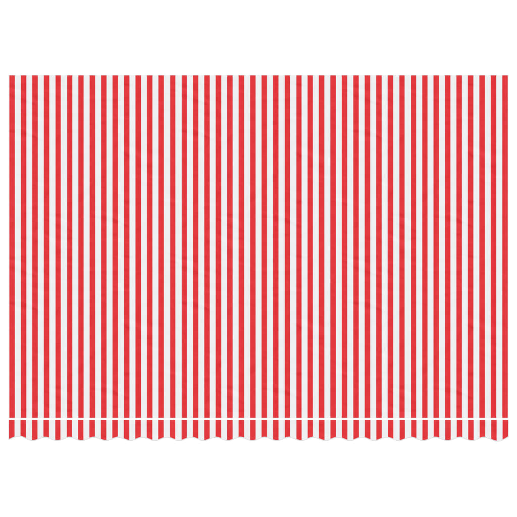 Replacement Fabric for Awning Red and White Stripe 4.5x3 m