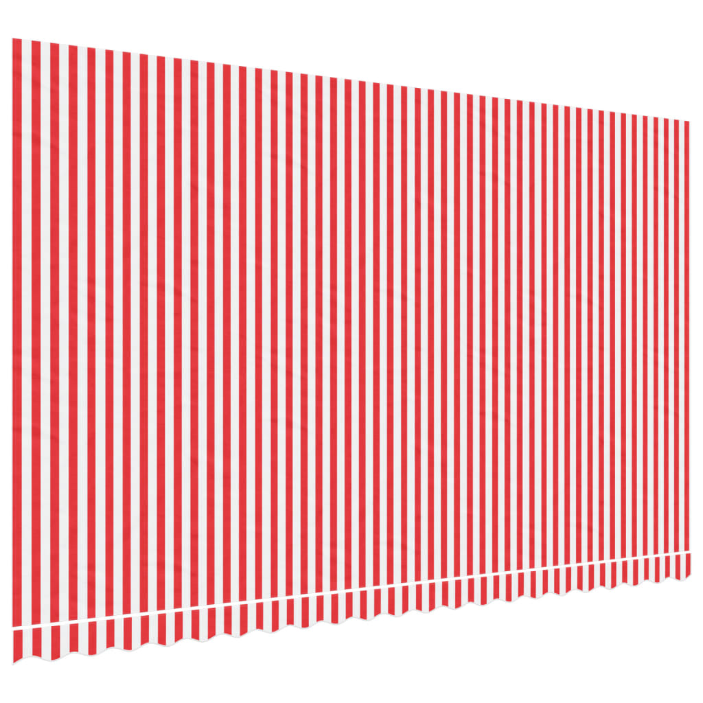 Replacement Fabric for Awning Red and White Stripe 5x3 m