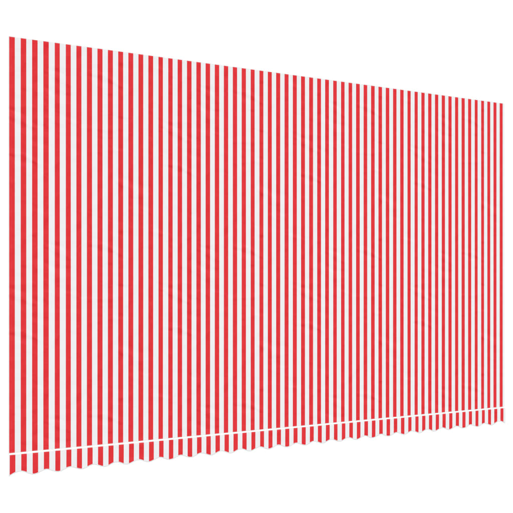 Replacement Fabric for Awning Red and White Stripe 6x3.5 m