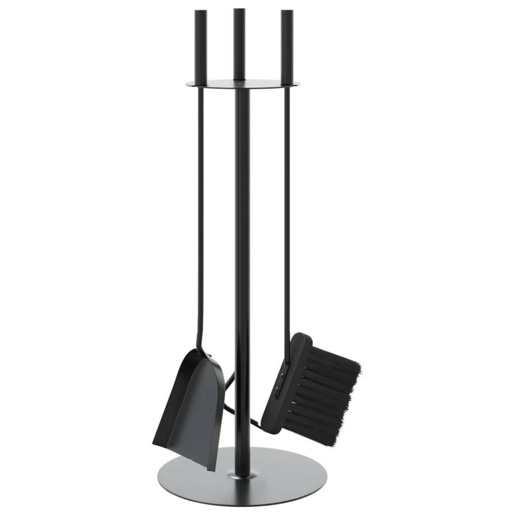 4 Piece Fireplace Tool Set 22x59 cm Steel