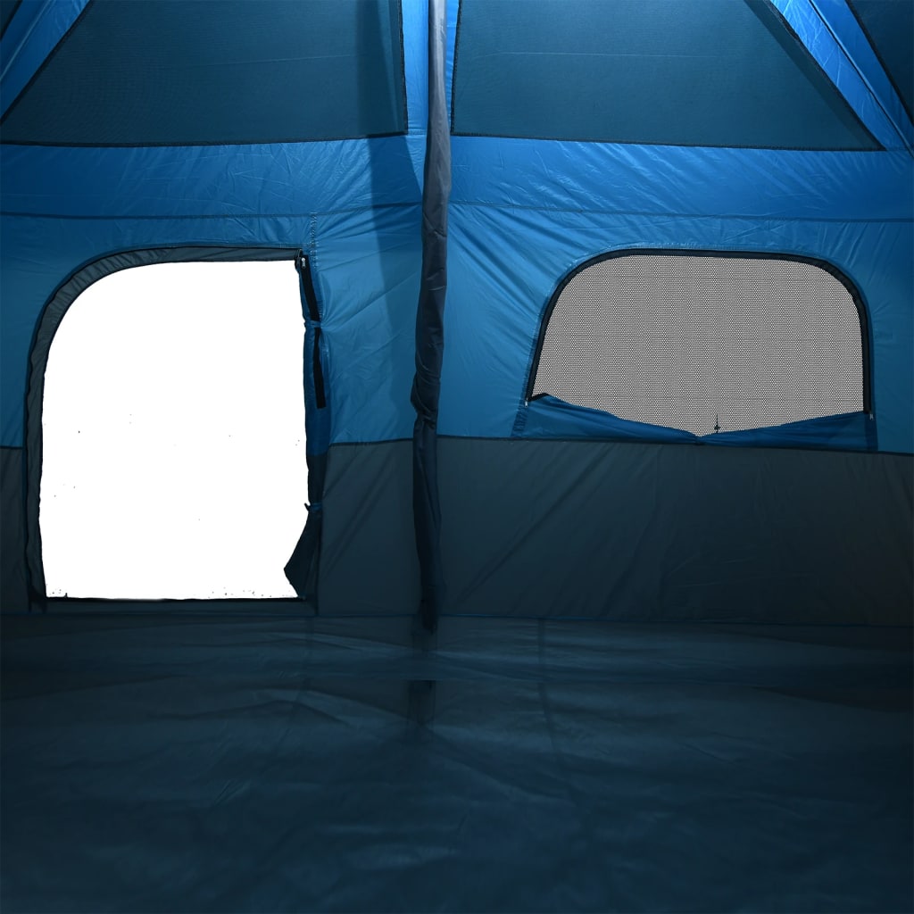 Family Tent Cabin 8-Person Blue Waterproof