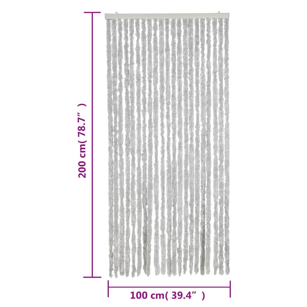 Fly Curtain Grey 100x200 cm Chenille