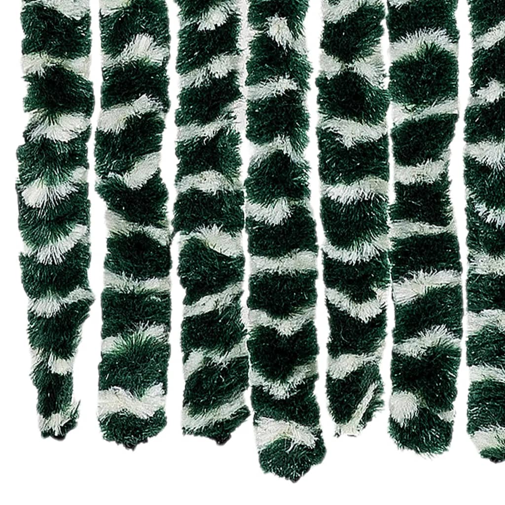 Fly Curtain Green and White 56x200 cm Chenille