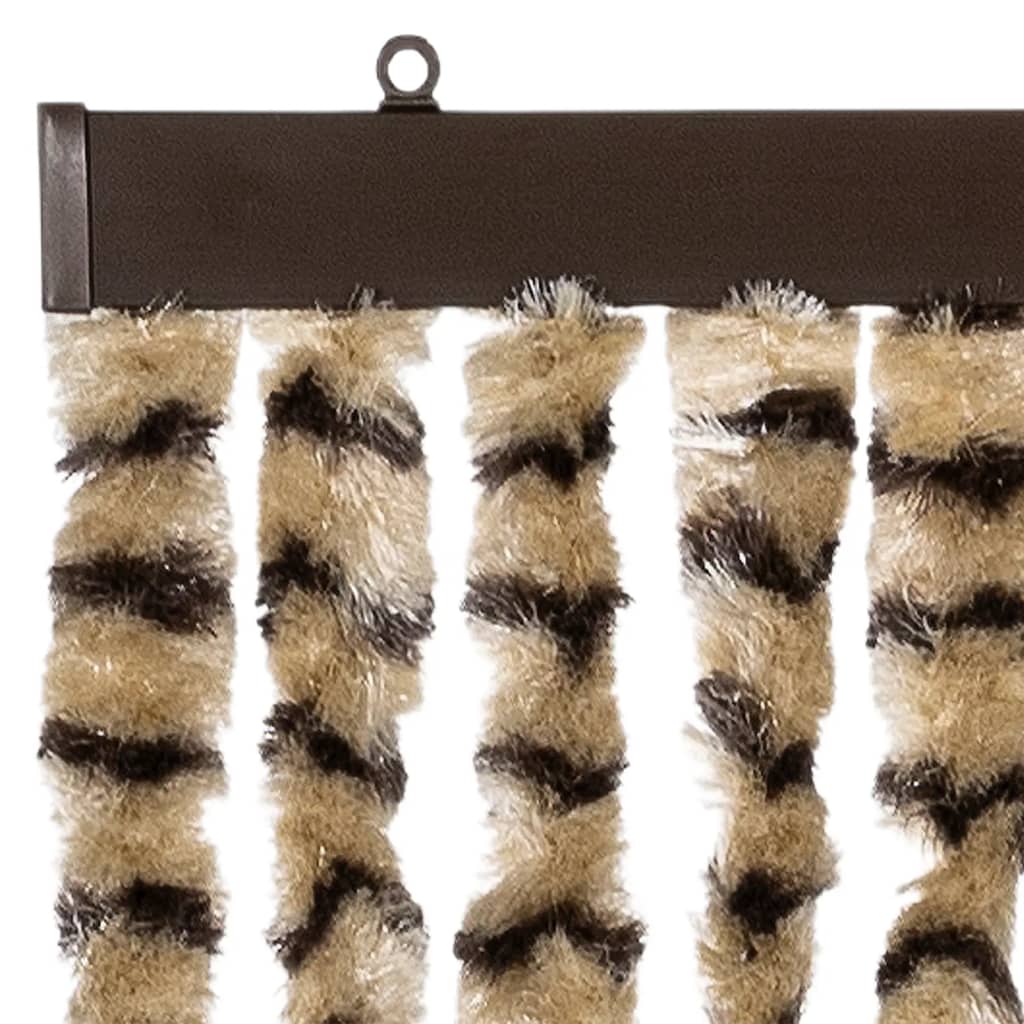 Fly Curtain Beige and Brown 56x200 cm Chenille