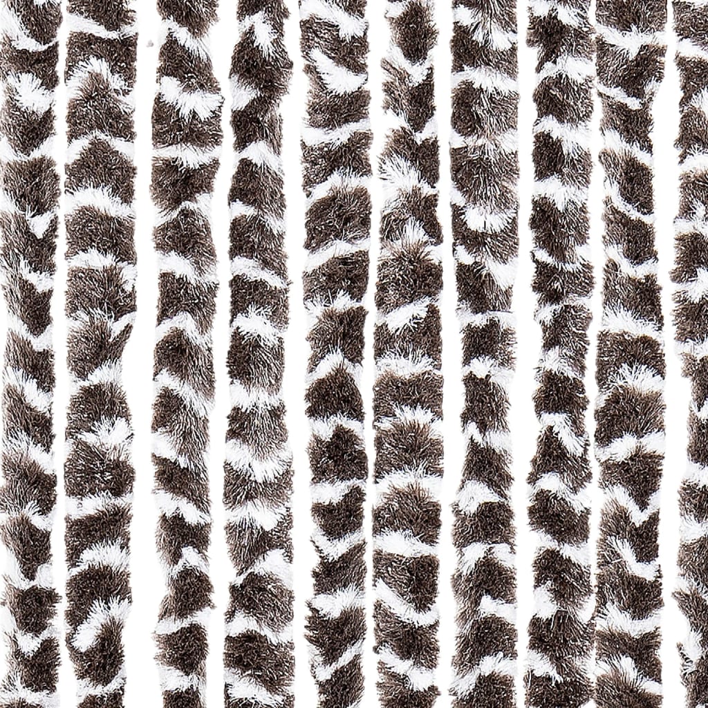 Fly Curtain Brown and White 56x200 cm Chenille