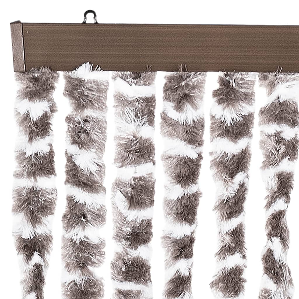 Fly Curtain Taupe and White 100x230 cm Chenille