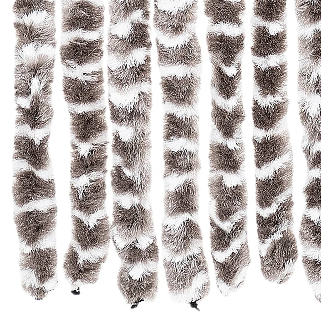 Fly Curtain Taupe and White 100x230 cm Chenille